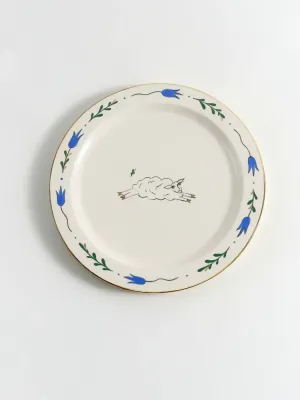 Тарілка "Овечка та Вінок Волошковий" (біла)