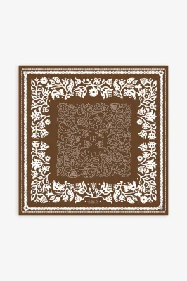 Хустка "Вибійка коричнева" 43*43 см