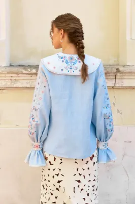 Блузка жіноча Сон-трава блакитна 
