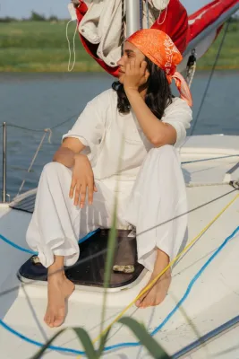 Хустина "Вибійка помаранчева" 43*43 см