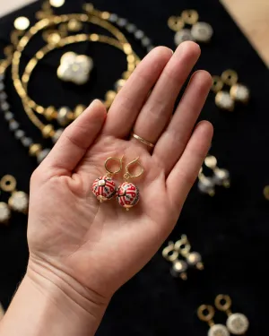 Сережки "Кучері", позолота