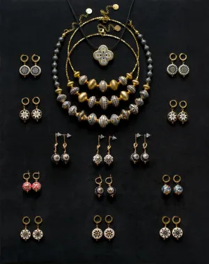 Сережки "Кучері", позолота