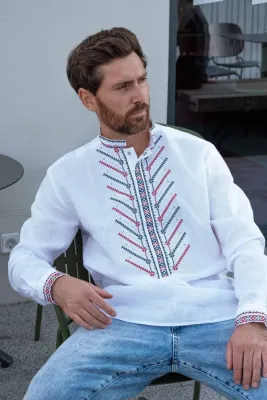 Сорочка чоловіча Луганщина (Сватівщина) біла