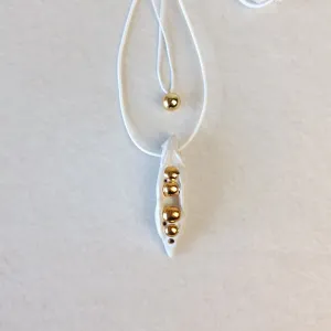 Підвіска «Горох» + горошина, білий