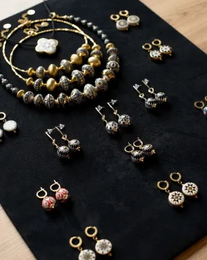 Сережки "Кучері", позолота