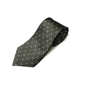 OLIZ Шовкова краватка "Петриківський розпис" чорна 