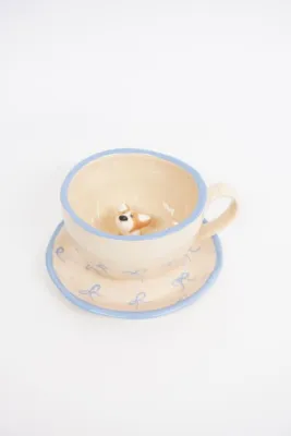 Набір "Коргі в блакитних бантиках"