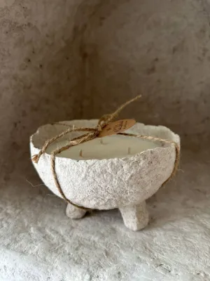 Свічка ваза триніжка беж