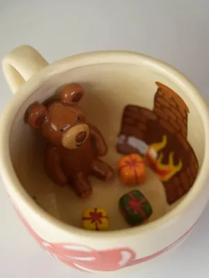 Горнятко "Медведик біля каміну"