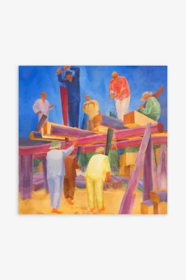 Хустина шовк "Відбудова" 41*41 см