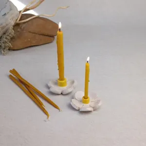 Свічник "Ромашка" з жовтою серединкою, S