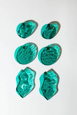 Сережки прямі. Колір: Аквамарин