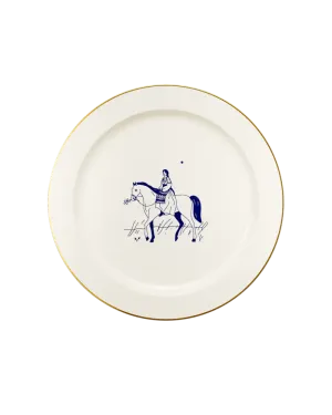Тарілка "Як Мілена коня осідлала" (біла)