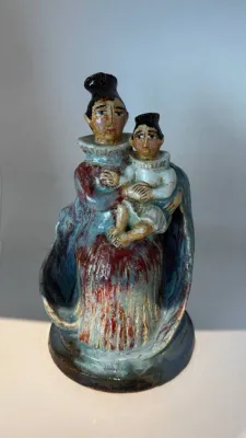 "Мадонна", шамот, емалі, 30/18/18, 2025