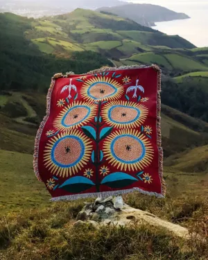 Арт-плед "Соняшник з бджолами"