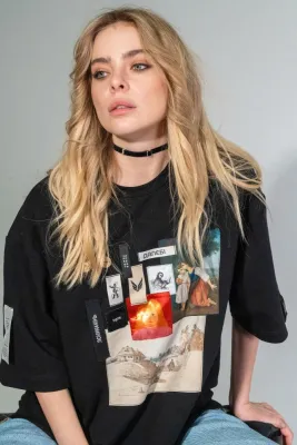 Футболка "Архівні сенси" чорна (бавовна 95%, еластан 5%)