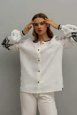 Блузка жіноча Горгани біла