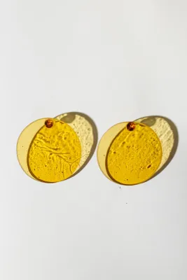 Сережки прямі. Колір: Жовтий