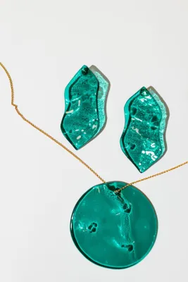 Підвіс великий. Колір: Аквамарин