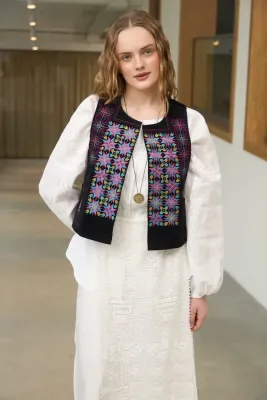 Жилетка Оксамит синя