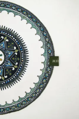 Текстильний підтарільник "Гуцульська сецесія" D-40см