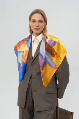 Хустина шовк "Відбудова" 41*41 см