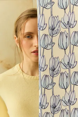 Хустина "Тюльпани" 93*93 см