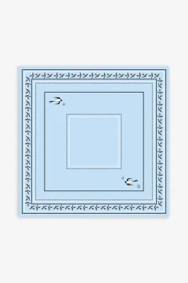 Хустина "Ластівки" блакитні 93*93 см