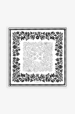 Хустка "Вибійка молочна" 43*43 см