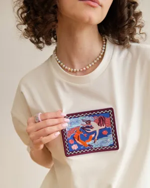 Футболки оверсайз молочні, липучка горизонтальна