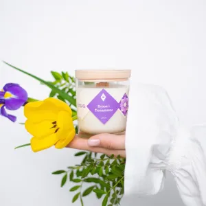 Свічка "Бузок і тюльпани" 250 мл