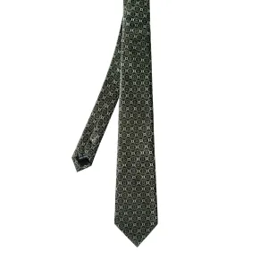 OLIZ Шовкова краватка "Петриківський розпис" чорна 