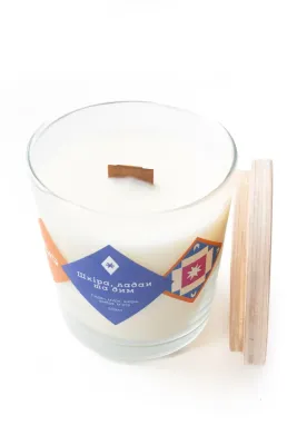 Свічка "Шкіра, ладан та дим" 350 мл