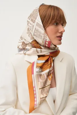 Хустина "Подих міста" 70*70 см