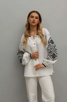 Блузка жіноча Горгани біла