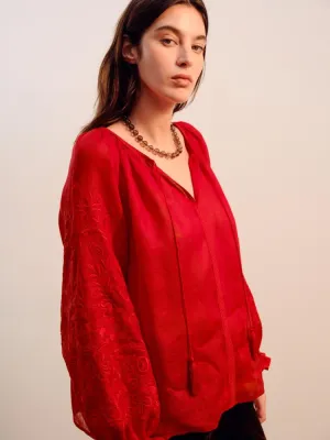 Намисто з малого бурого кварцу