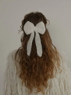 Заколка Бант Біла