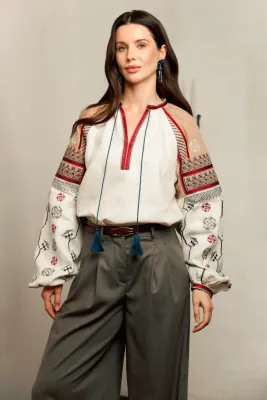 Блузка жіноча Дніпровщина біла