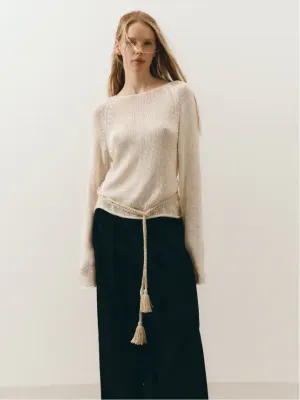 Пояс ручної роботи Harmony - Milk