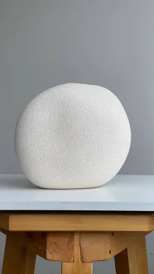 Ваза світла шамот для сухих композицій 25х23,5х14 см