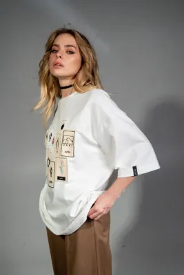 Футболка "Архівні сенси" біла (бавовна 95%, еластан 5%)