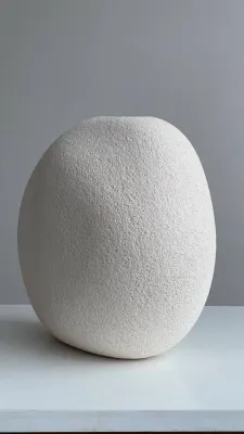 Ваза світла шамот для сухих композицій 25х23,5х14 см