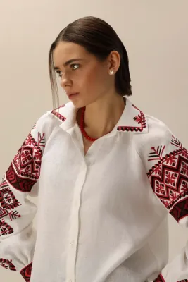 SVARGA Блузка жіноча Волинь біла