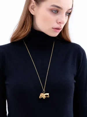 Декоративна керамічна прикраса "Баранець золотий" 