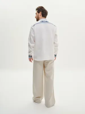 Сорочка чоловіча Кропивничина біла