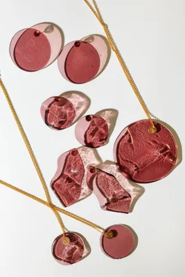 Сережки рибки. Колір: Марганець