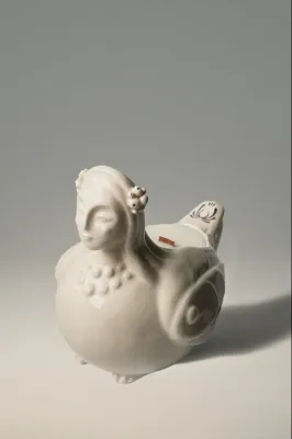 Свічник Повітруля "Небесна" (біла з вінком чільце)